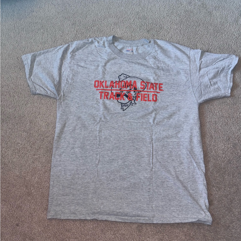 Gray Oklahoma State Track & Field T-Shirt